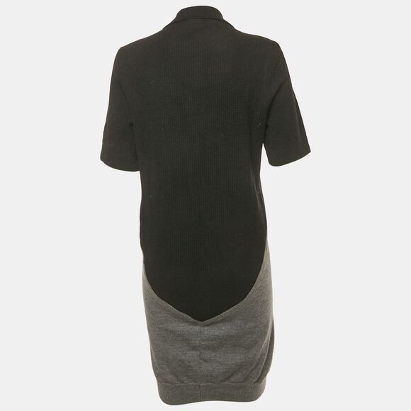 Balenciaga Black/grey Knit T-Shirt Dress M